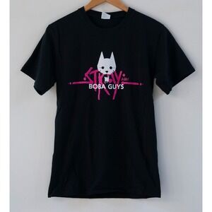 Stray Video Game‎ Official Boba Guys Promo Crossover T-Shirt Black Pink Size S